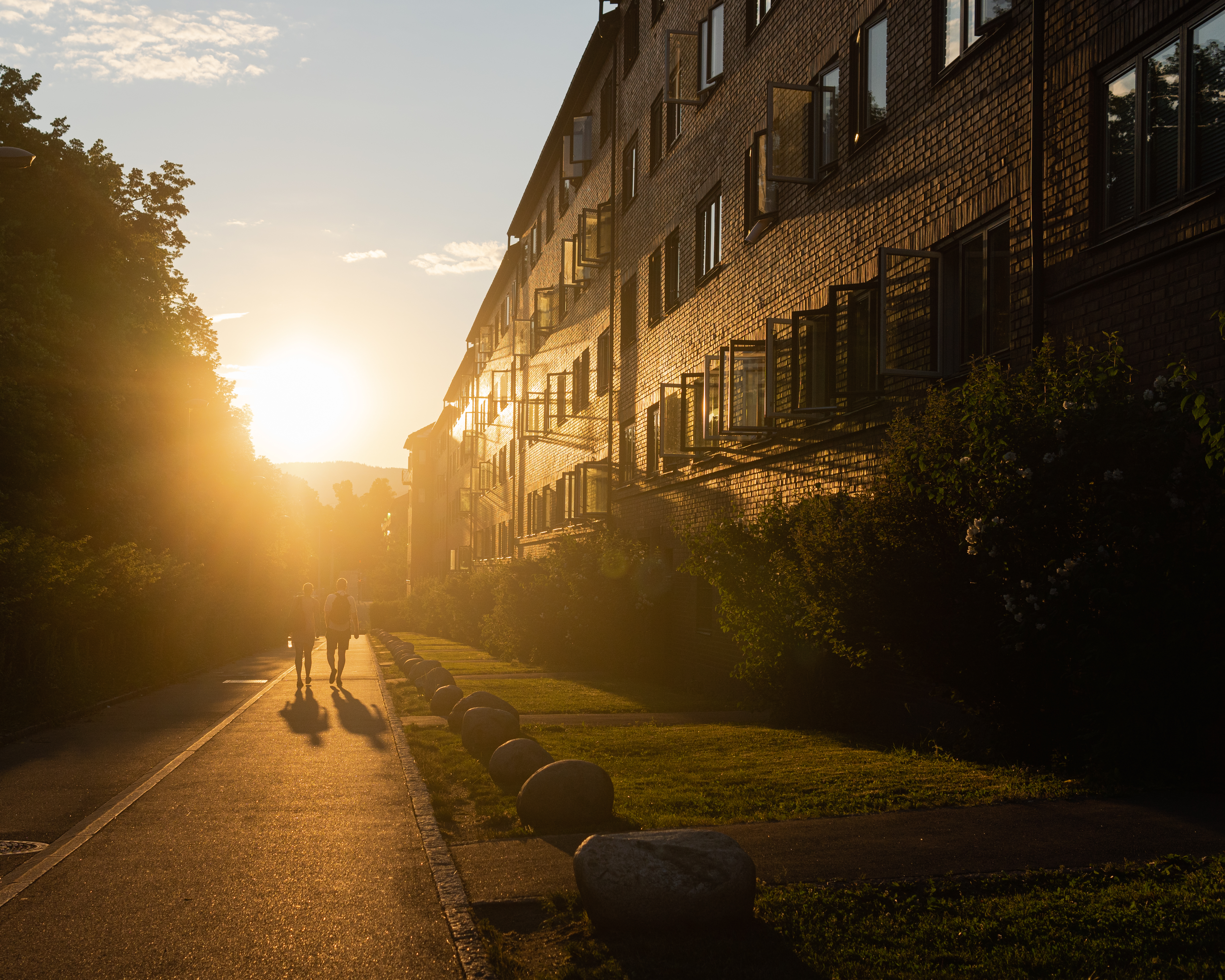 Sunset Between Buildings